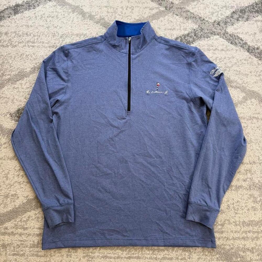 Straight down golf quarter zip blue size small